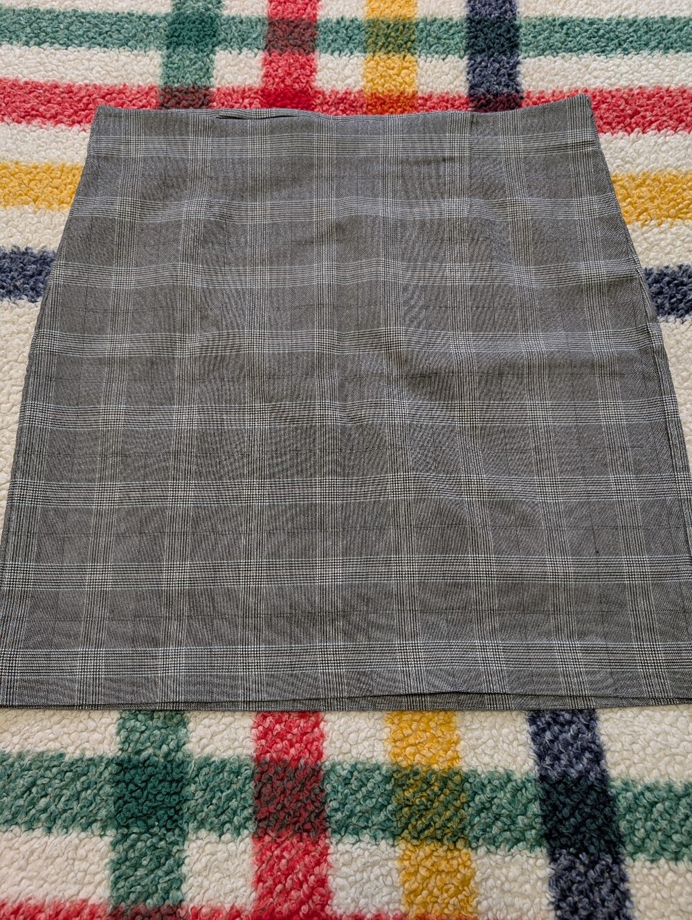 Dynamite Gray Plaid Mini Skirt